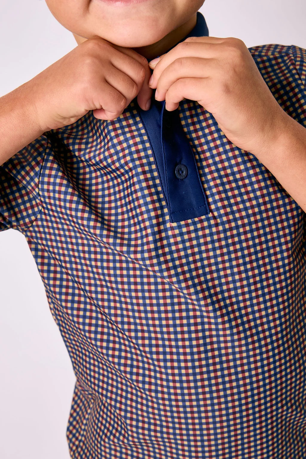 gingham polo shirt