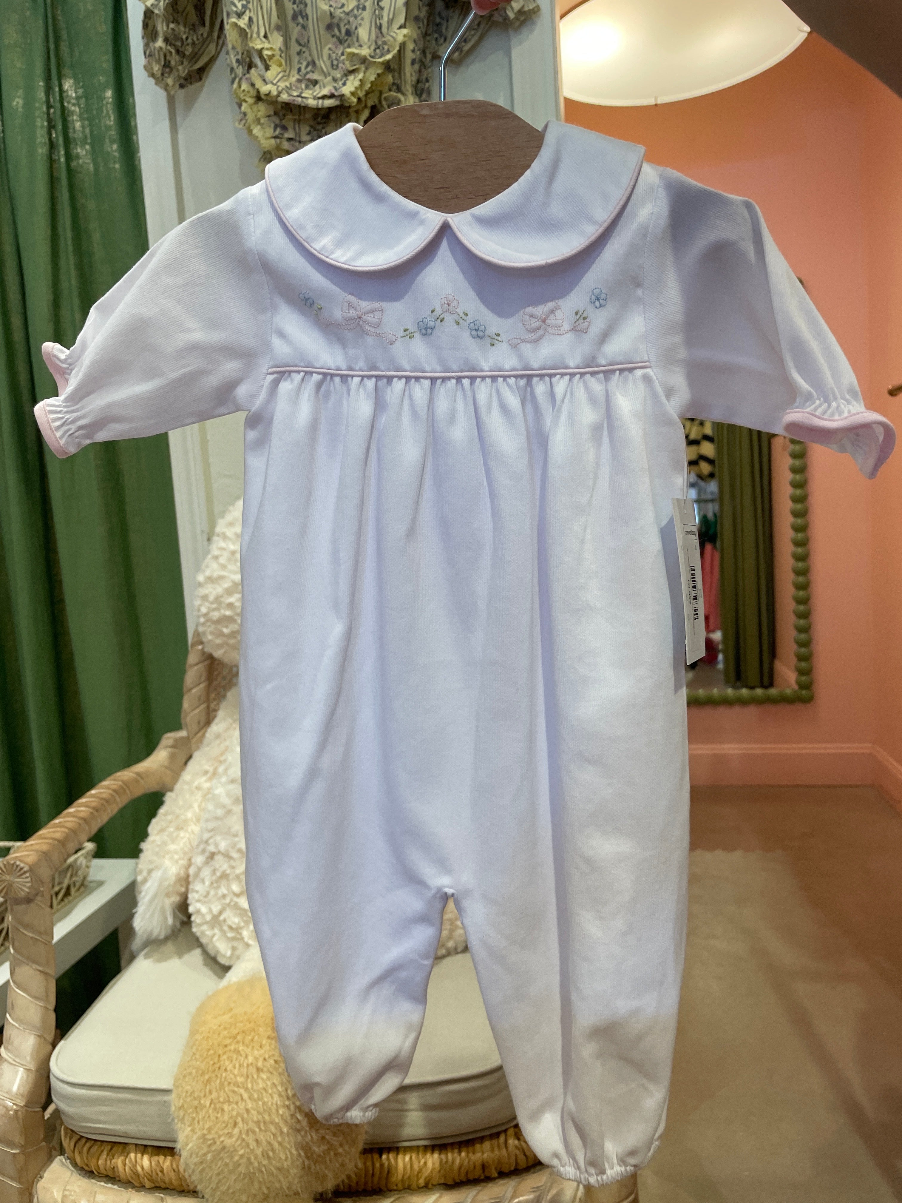 White/Pink Tiny Bow Converter Gown