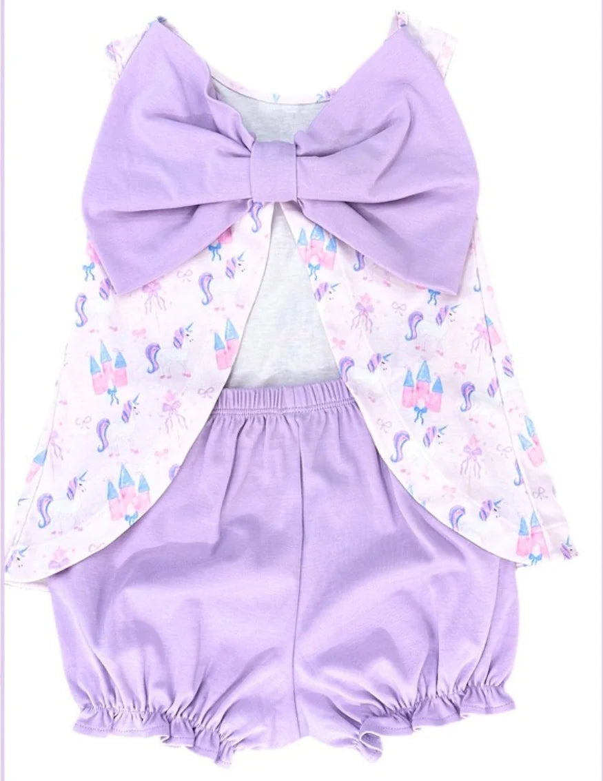 Unicorn Knit- Lottie Banded Short Set