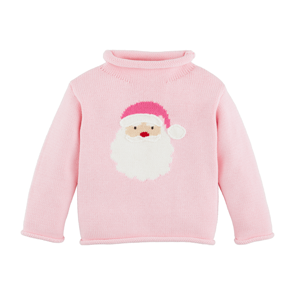 Pink Santa Roll Neck Sweater