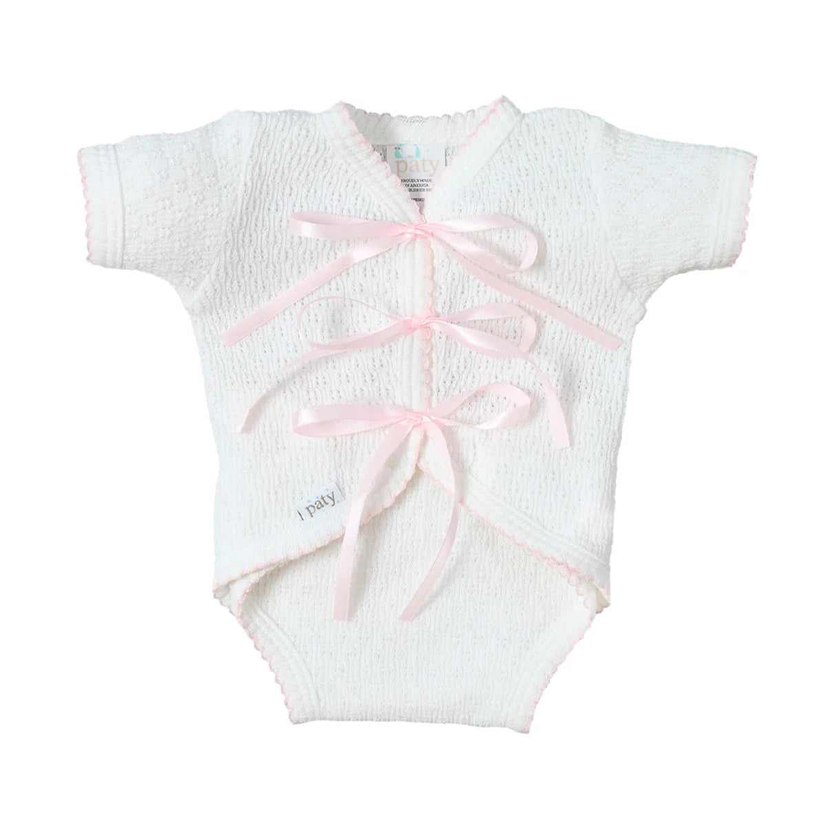Paty Knit Ribbon Tie Onesie