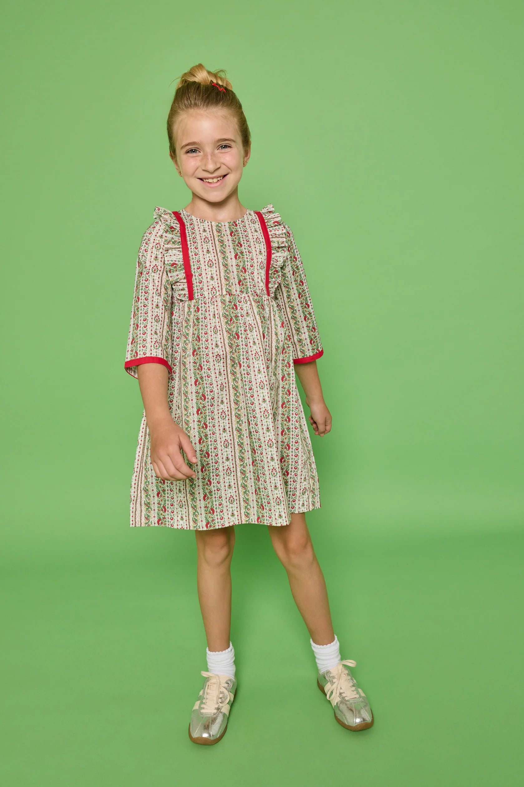 Porto Dress - St Moritz Floral Stripe