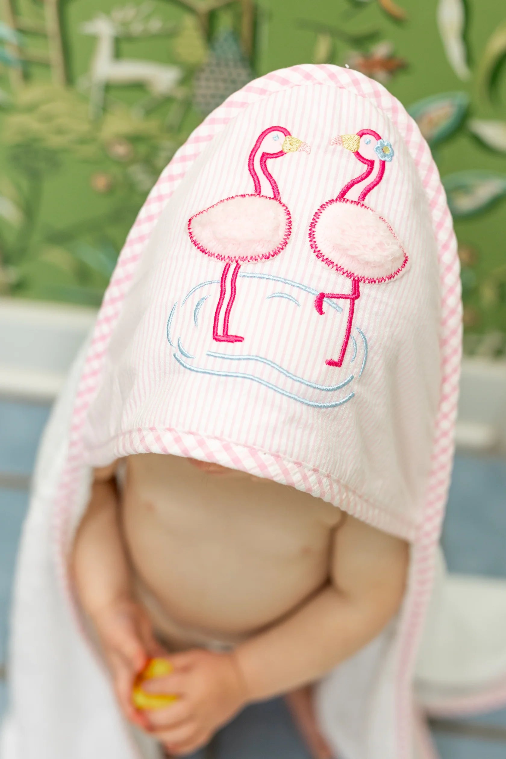 Flamingo Baby Hooded Towel & Washcloth Set