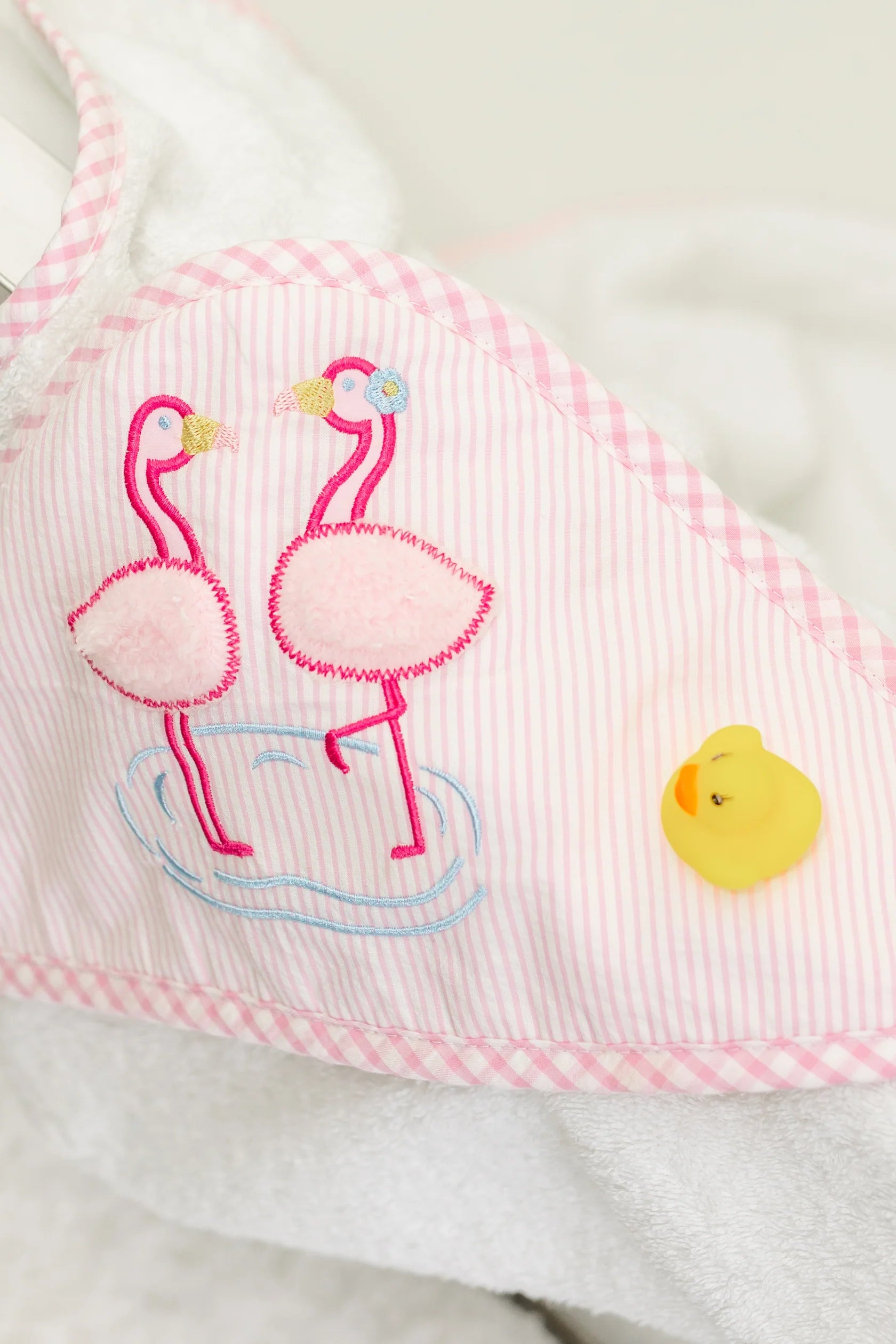 Flamingo Baby Hooded Towel & Washcloth Set