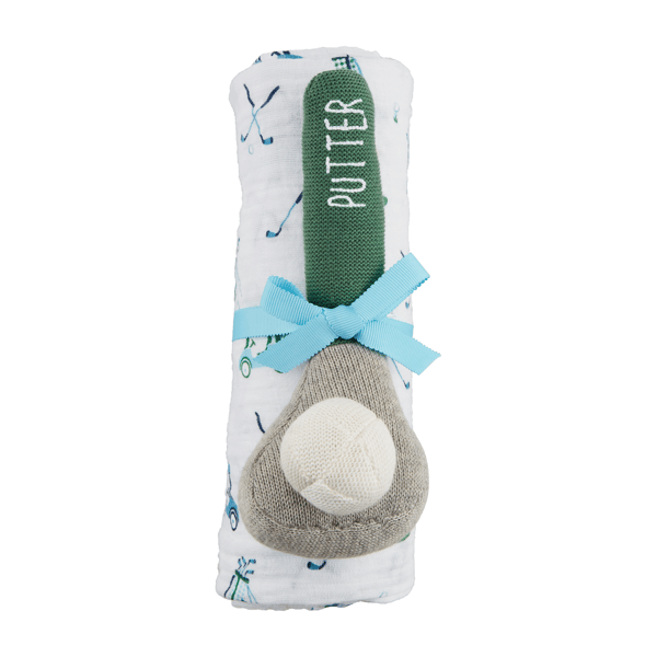Golf Swaddle and Rattle