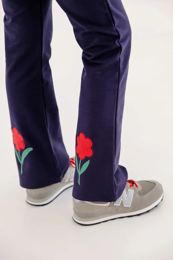 Patty Pants- Nantucket Navy Flowers