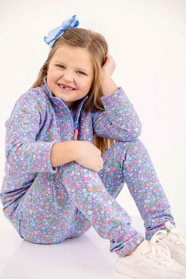 Canter Collar Half Zip- Mountain Brook Mini Floral
