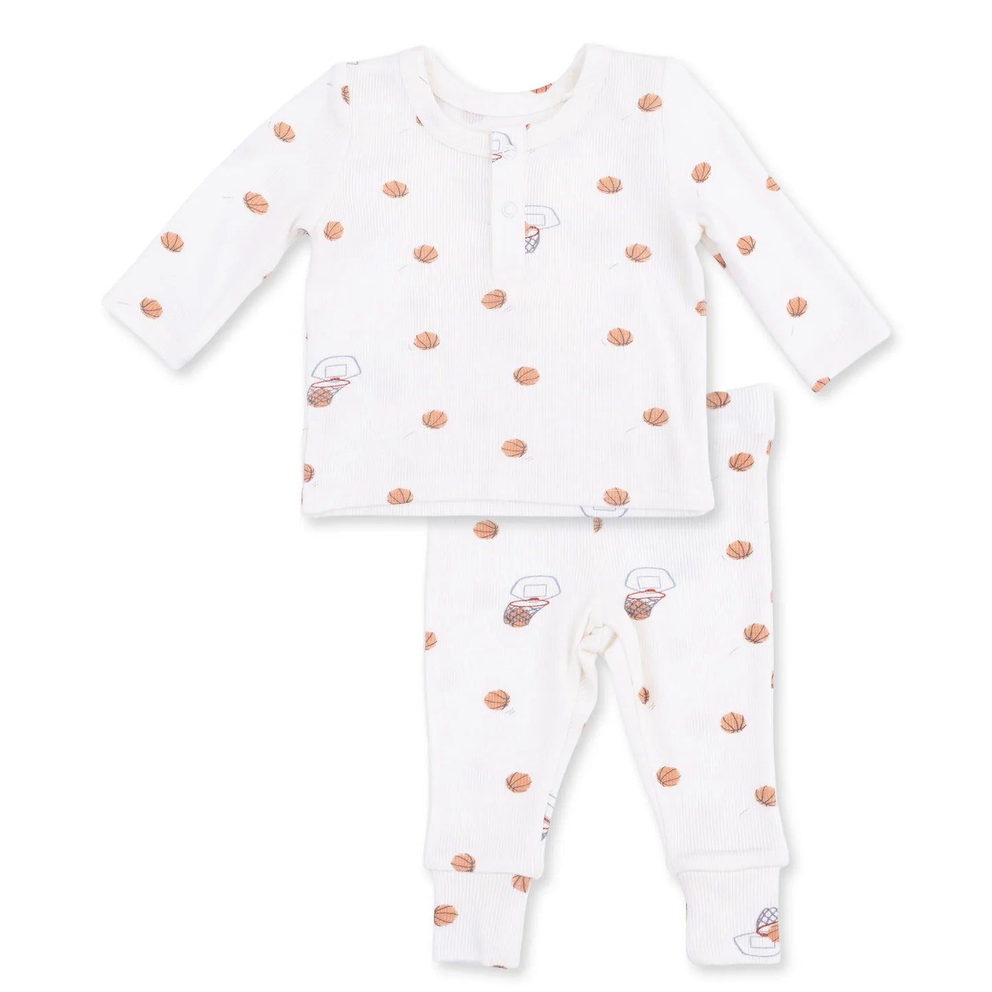 Long Sleeve Henley Play Set- Mini Basketballs