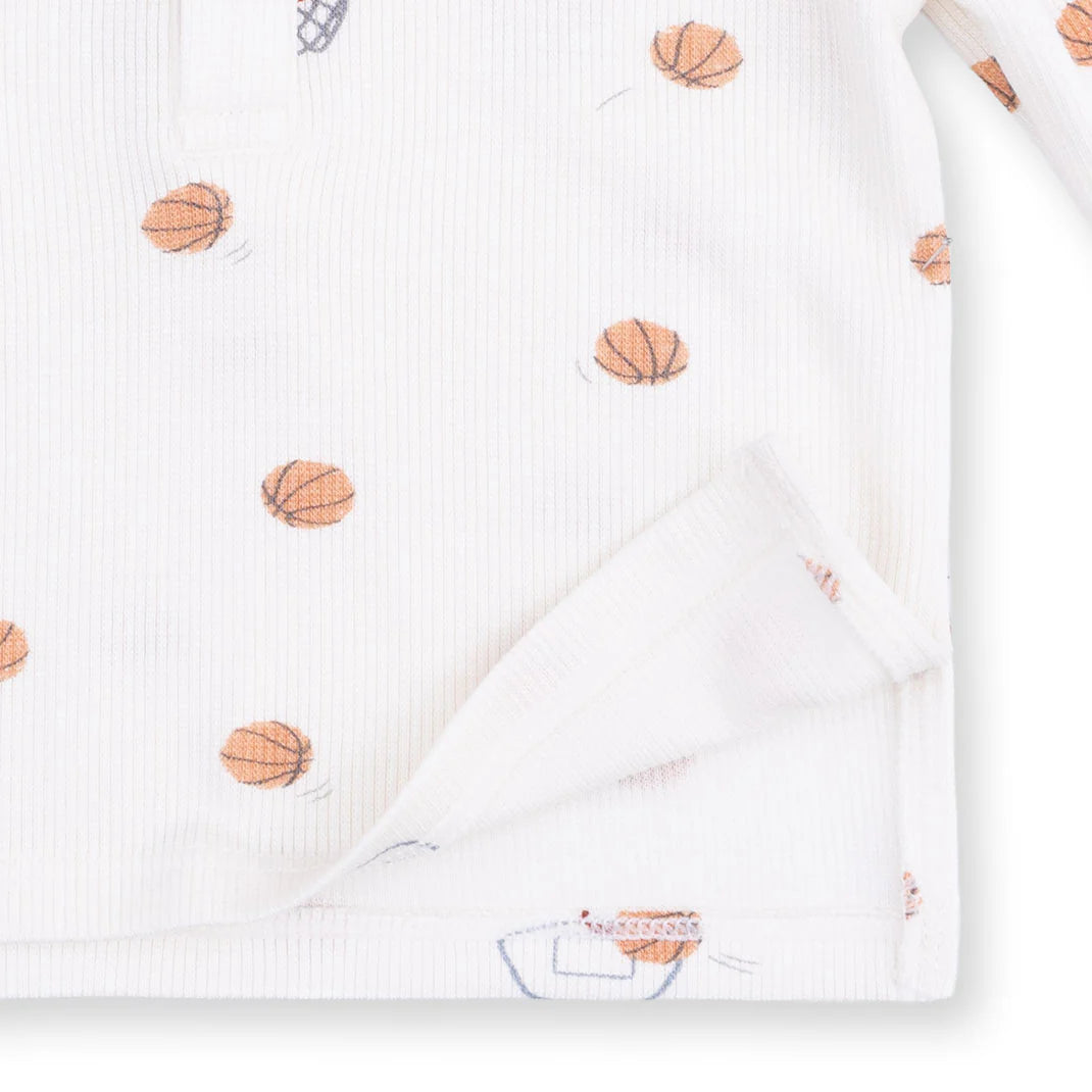 Long Sleeve Henley Play Set- Mini Basketballs