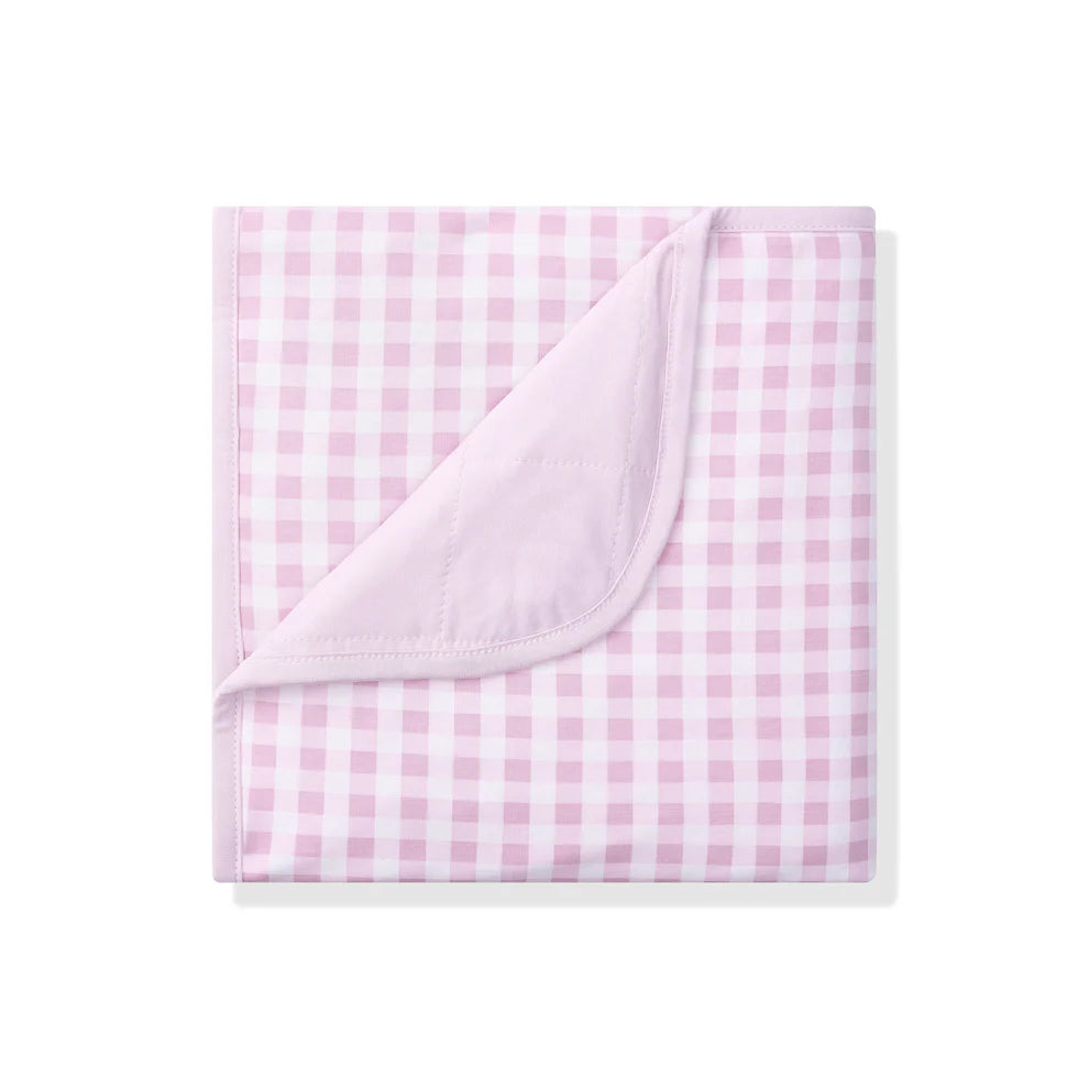 Baby Blanket in Gingham Thistle