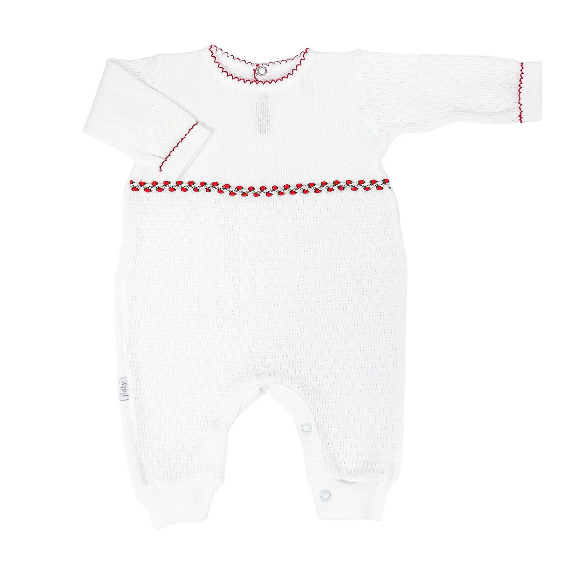 Ruth Romper with Red Trim