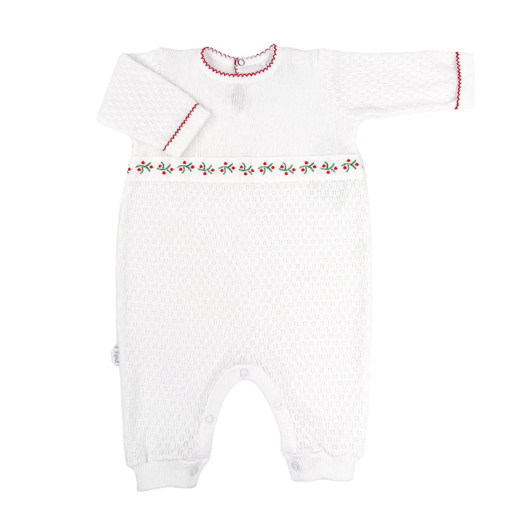 Romper with Swiss Pine Trim