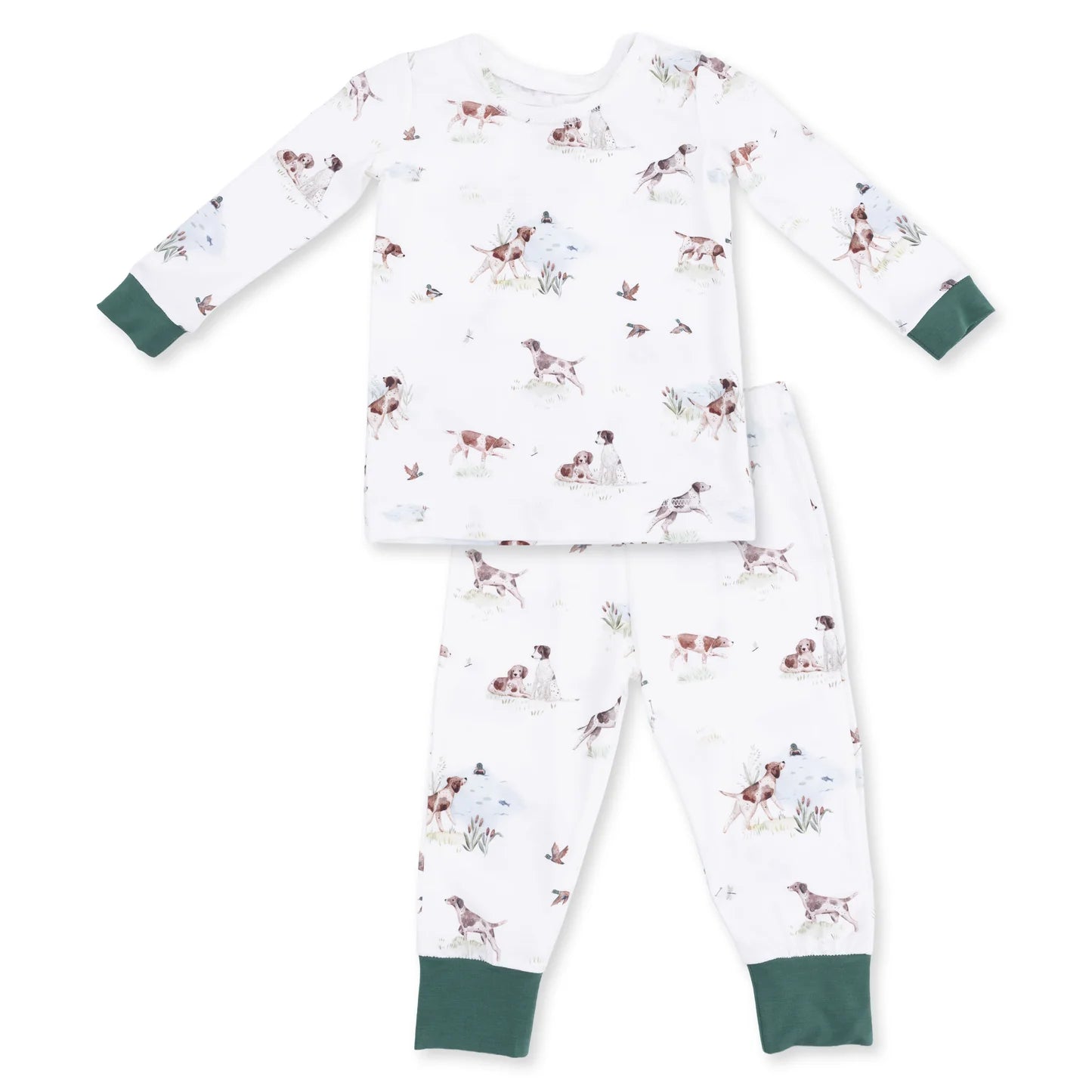 Long Sleeve Loungewear Set- Pointer Pups and Duck Buddies