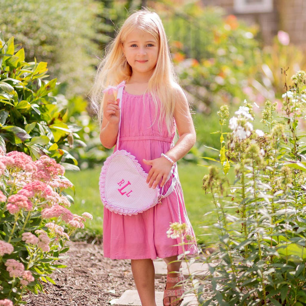 Heart Seersucker Purse