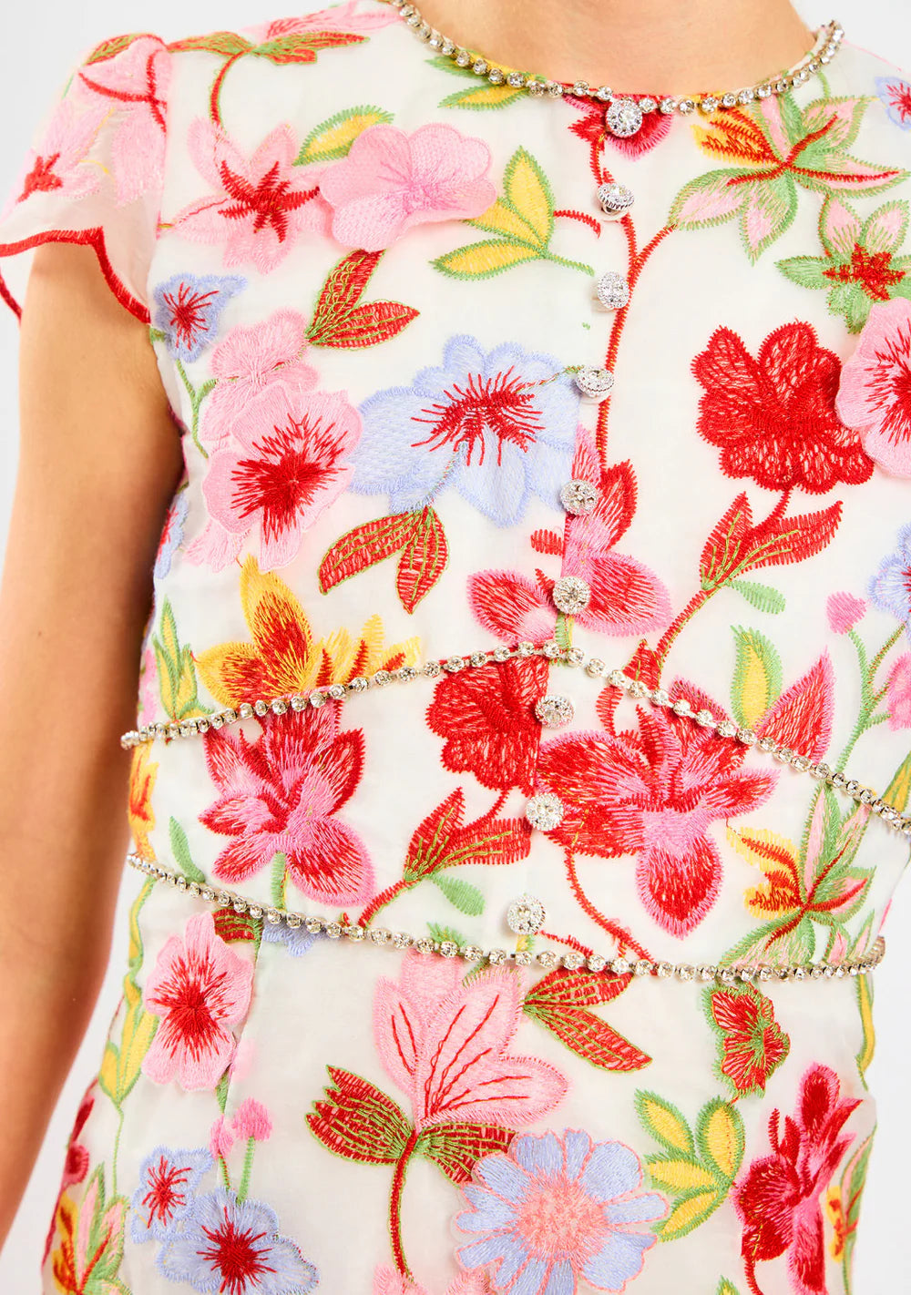 Arabella Embroidered Mini Dress