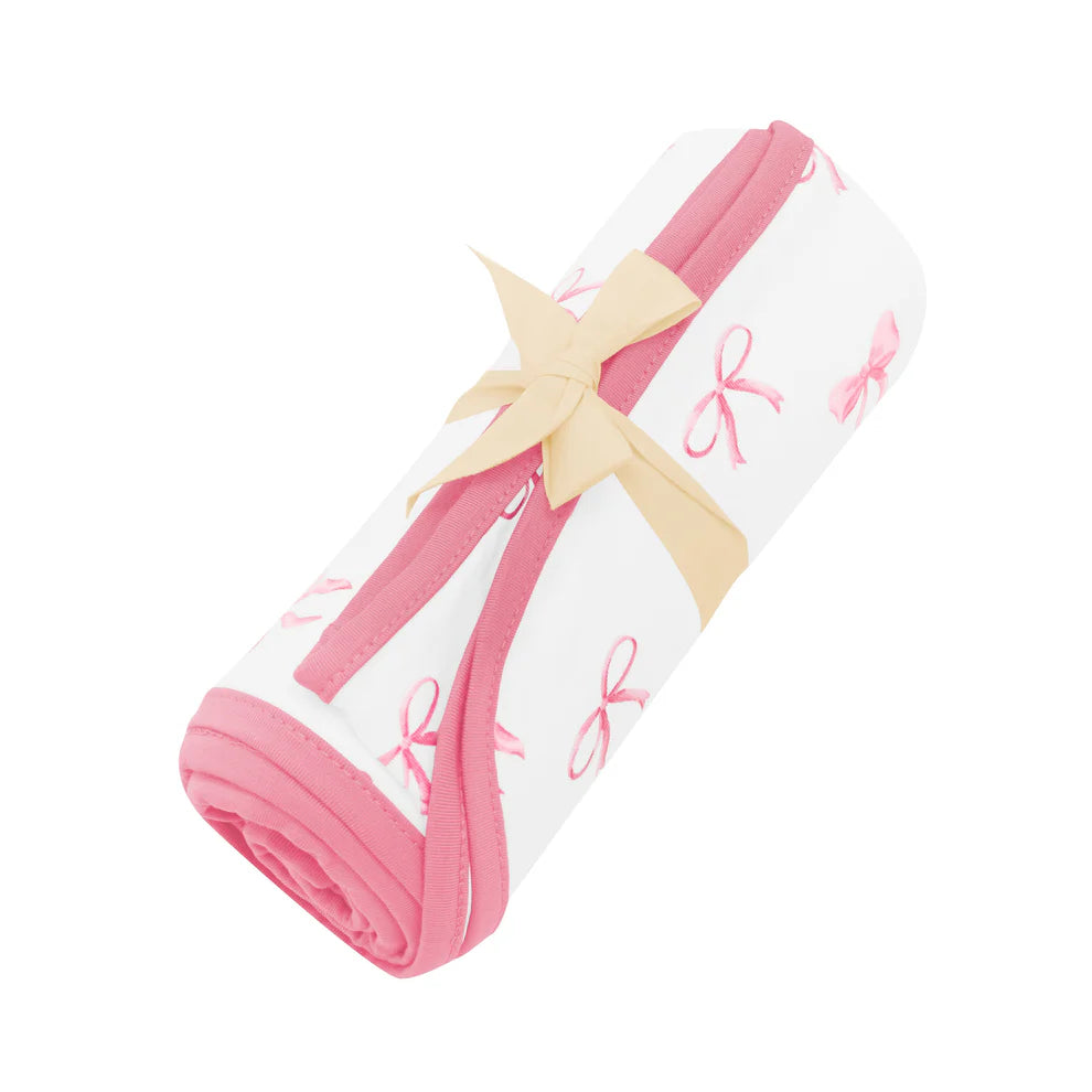 Swaddle Blanket in Bow Print