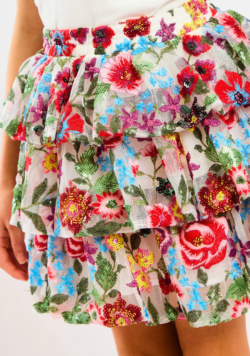 Myla Embroidered Mini Skirt