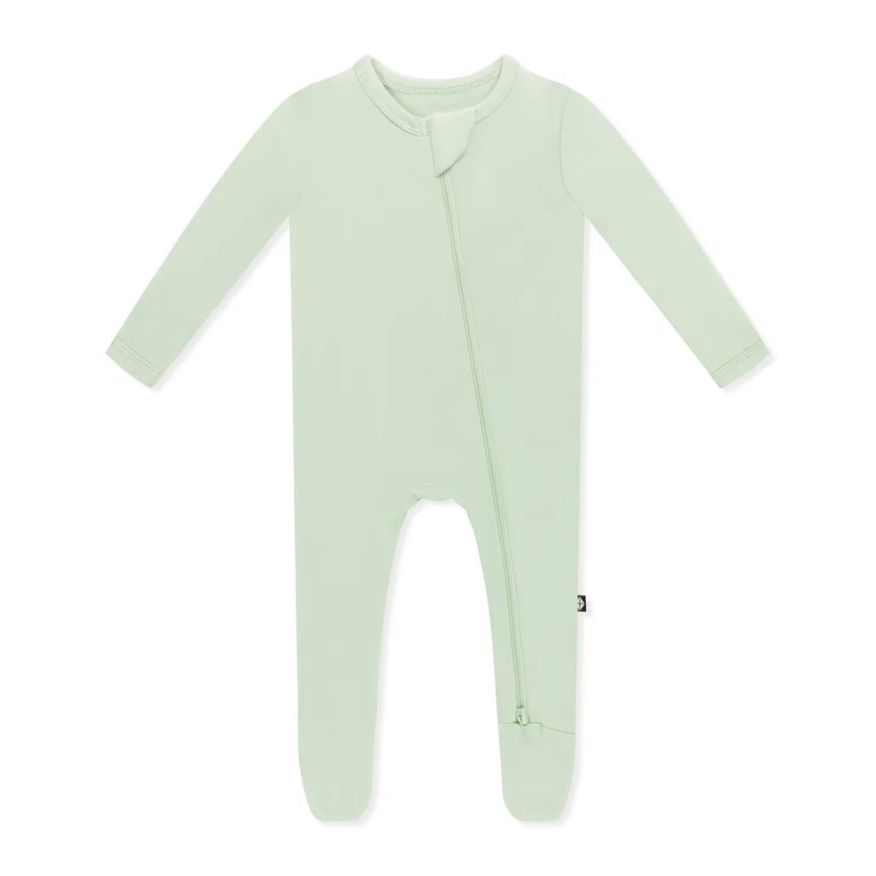 Zippered Footie in Basil