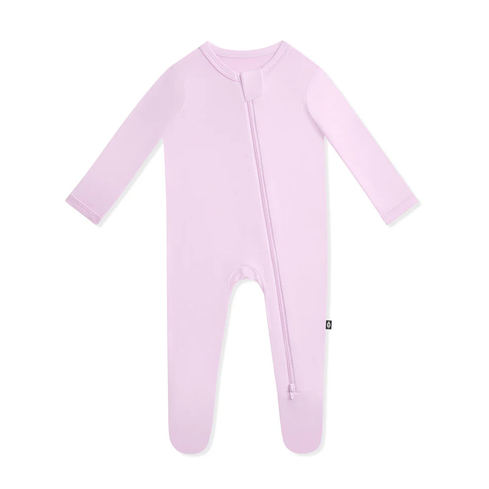 Zippered Footie in Thistle