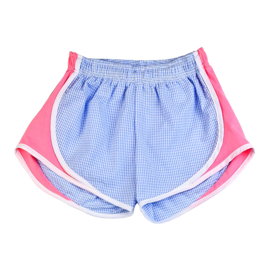 Blue Check / Pink Side Shorts