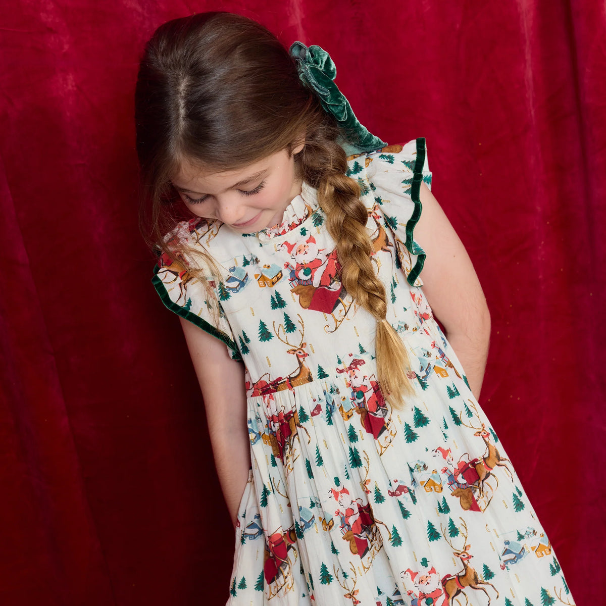 Jennifer Dress- Santa Sleigh