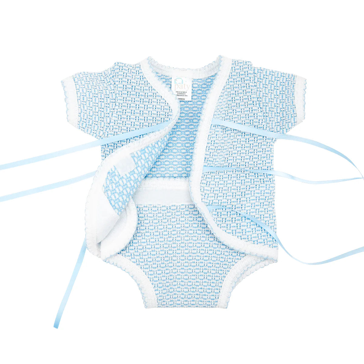 Paty Knit Ribbon Tie Onesie