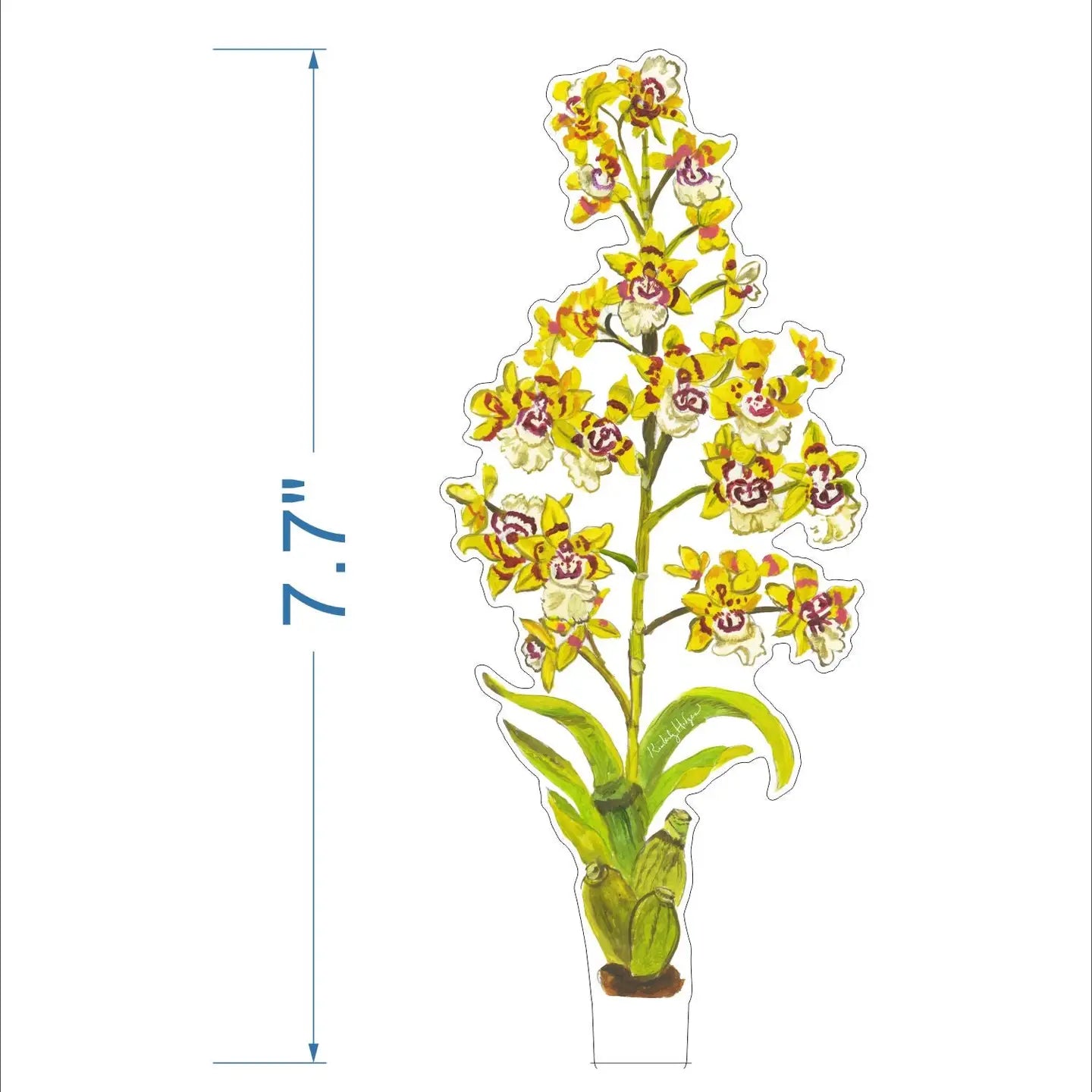 Acrylic Yellow King Orchid