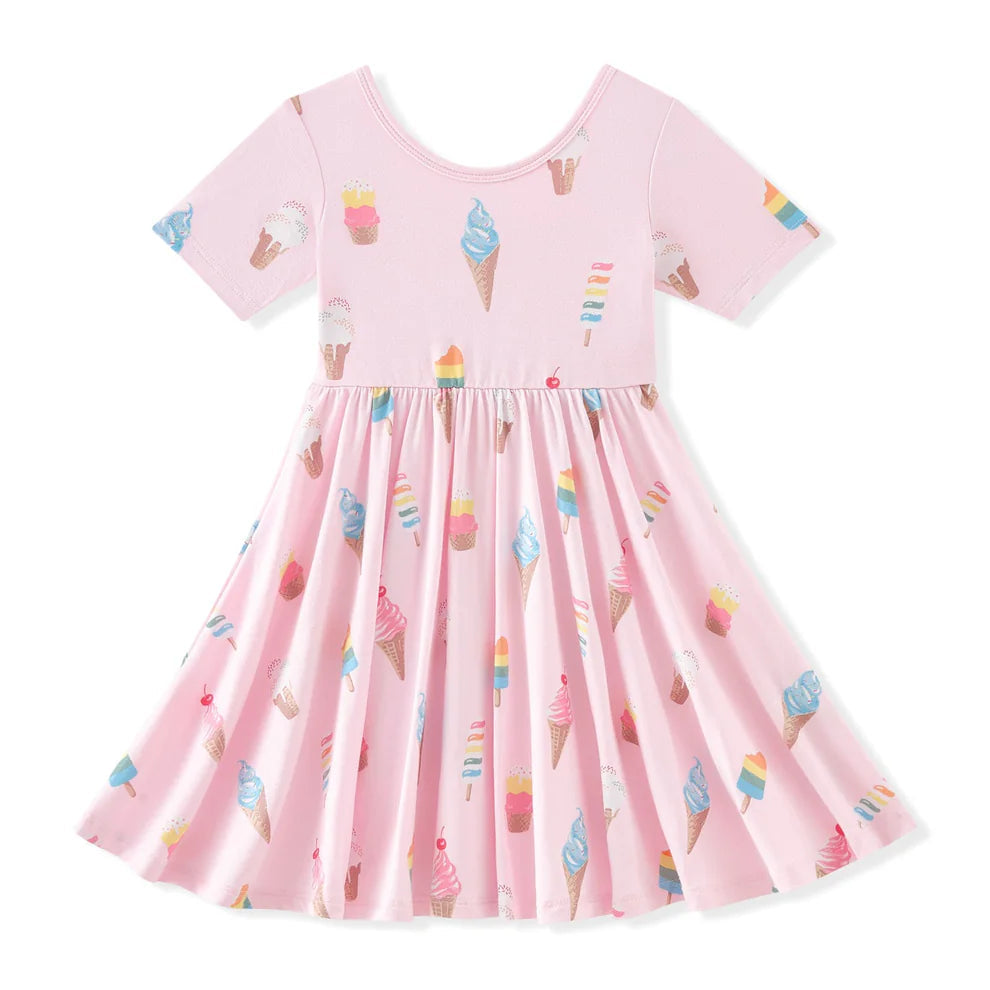 Twirl Dress in Sakura Ice Cream