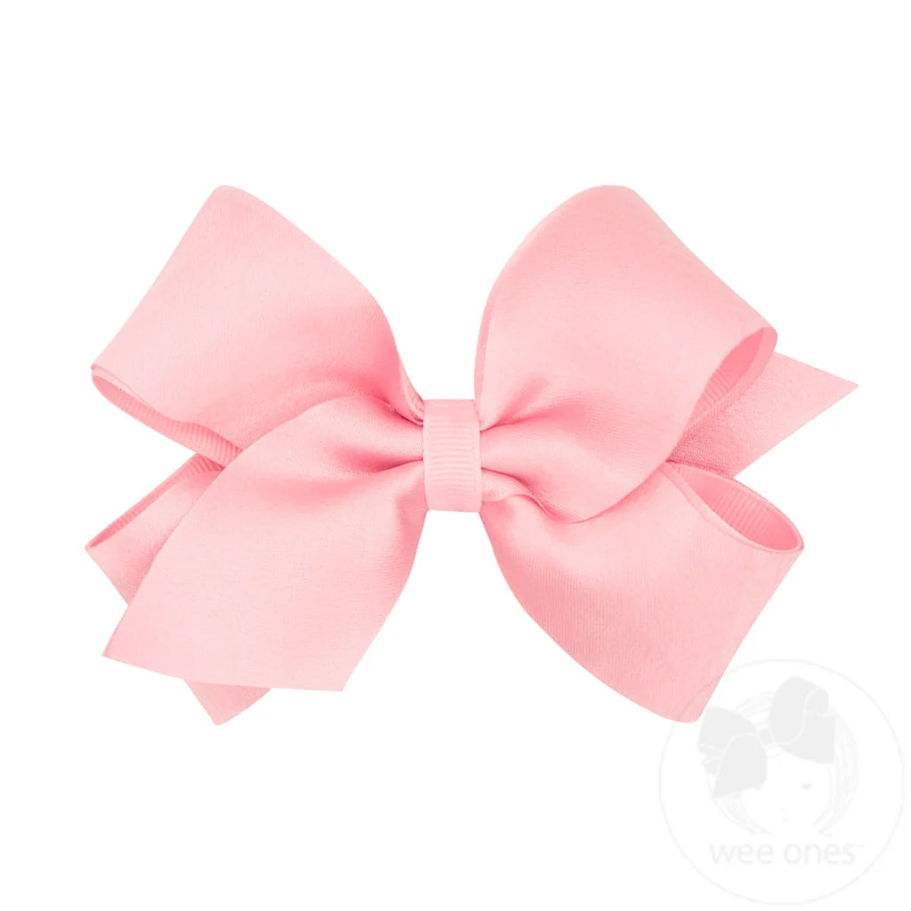 King Crepe Satin Grosgrain Underlay Bow