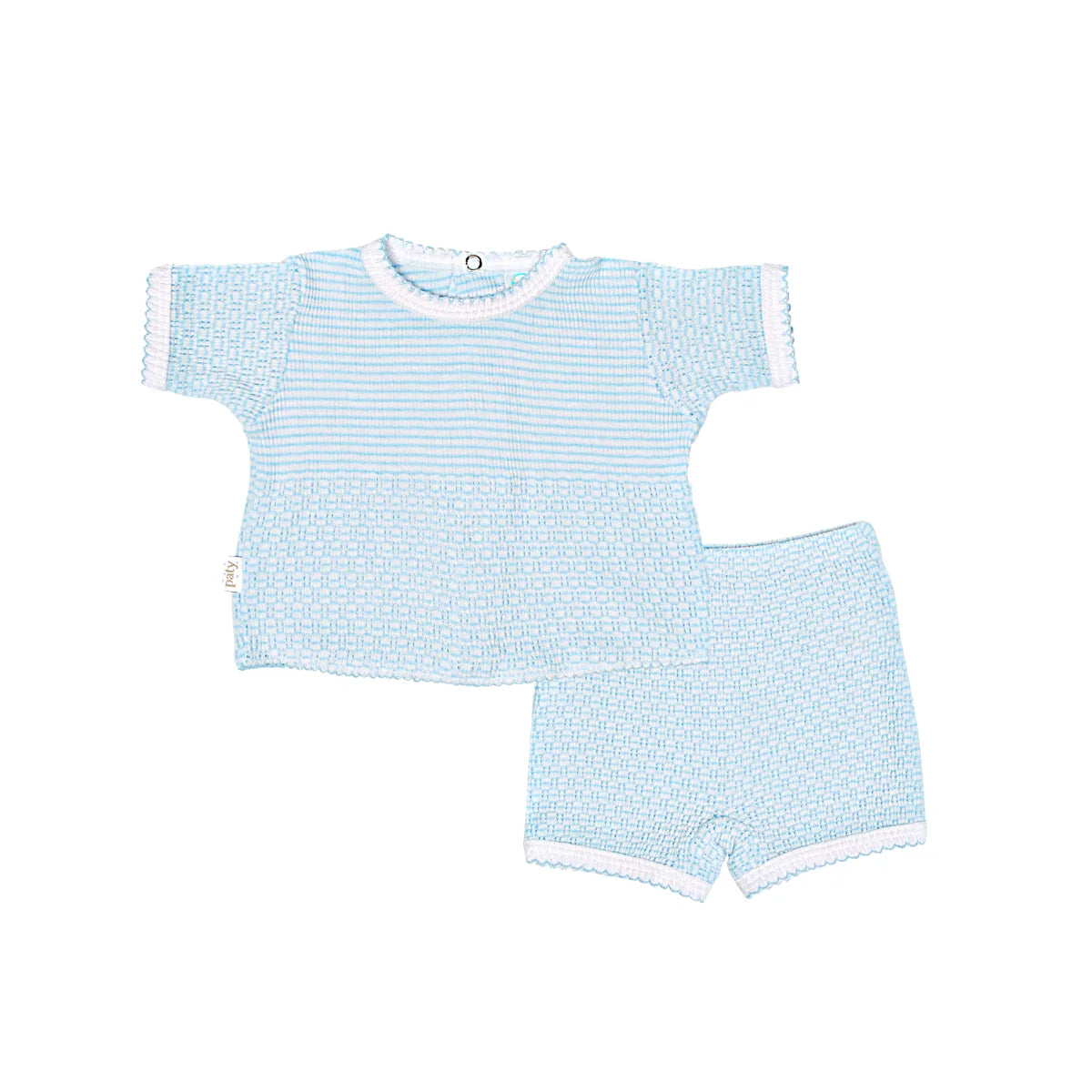 PatyKnit™ Shorts Set- Blue