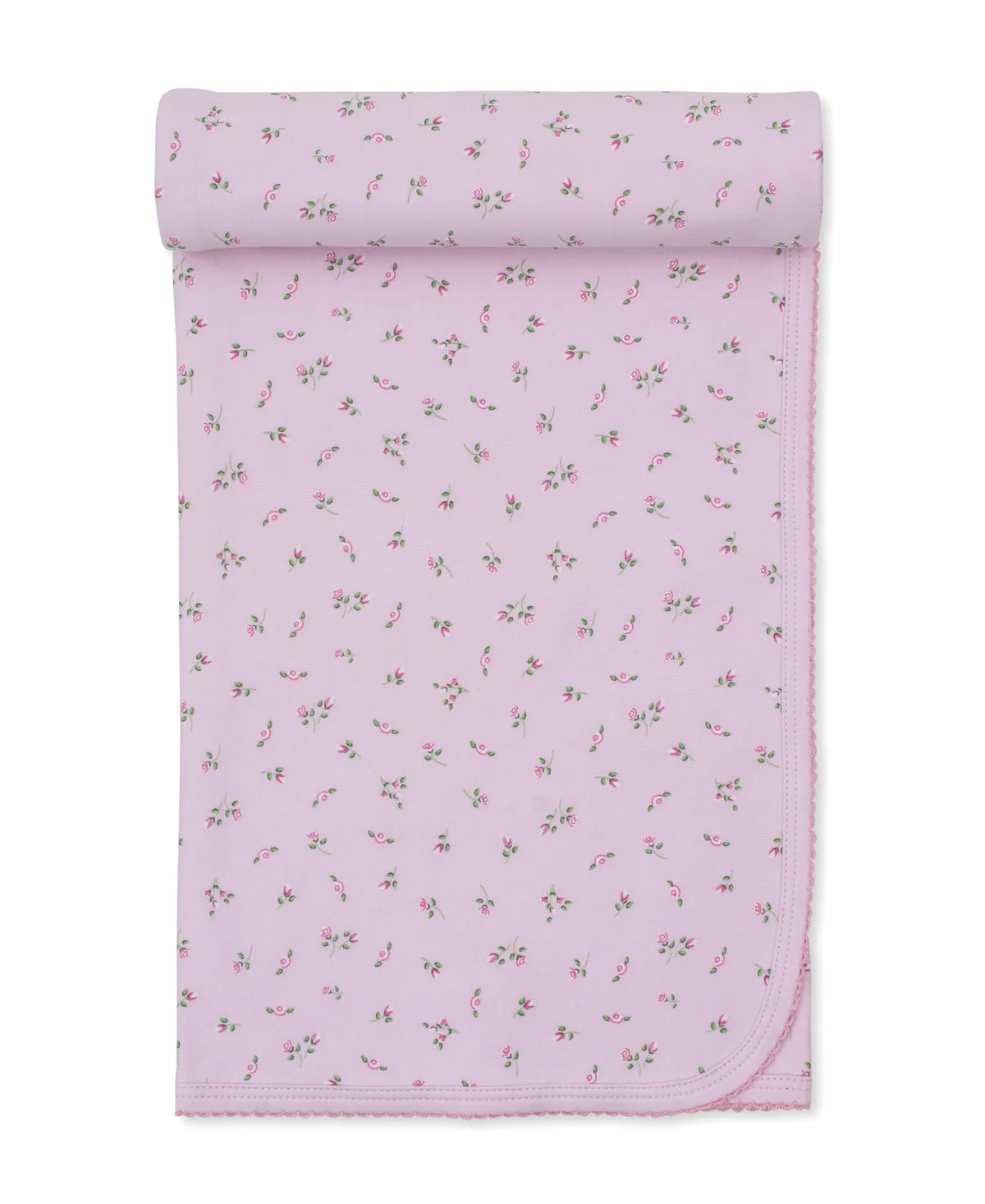 Garden Roses Pink Print Blanket