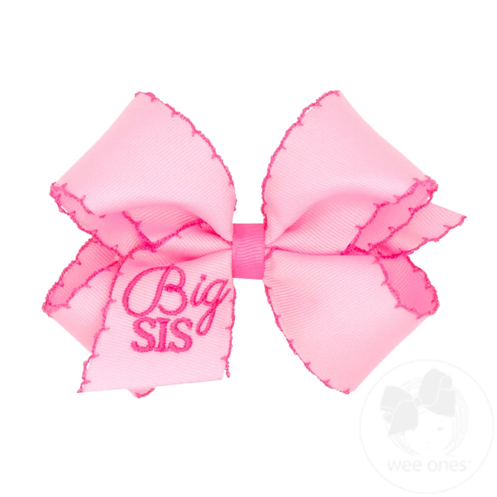 Pink GG Bow HPK Moonstitch Edge Big Sis Emb
