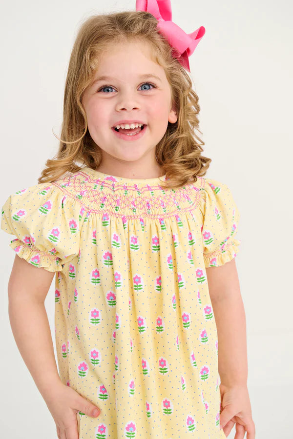 Sandy Smocked Dress- Fairway Floral