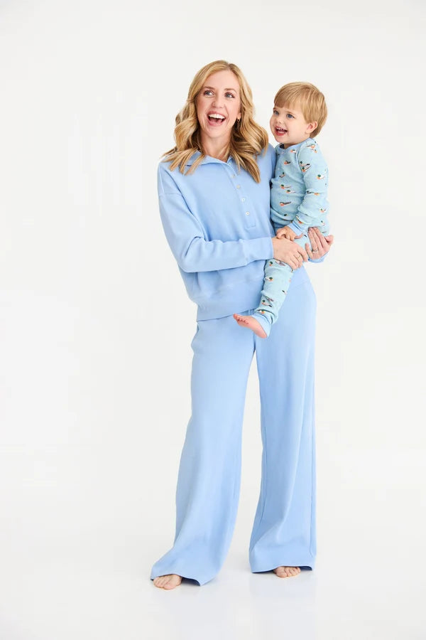 Libby's Lounge Set- Waffle Knit Sarasota Sky