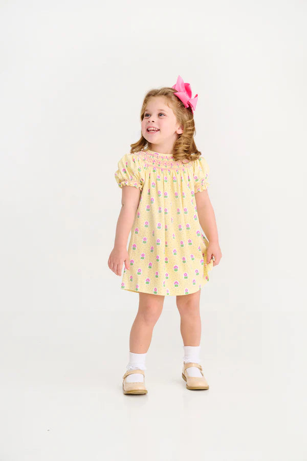 Sandy Smocked Dress- Fairway Floral