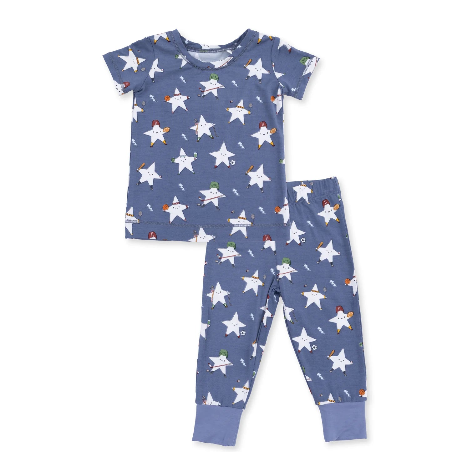 Short Sleeve Loungewear Set- Sports All Stars