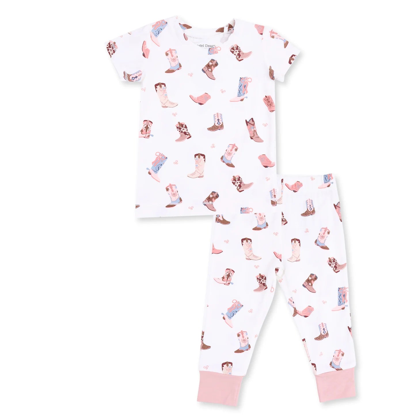 Short Sleeve Loungewear Set- Buckarette Boots