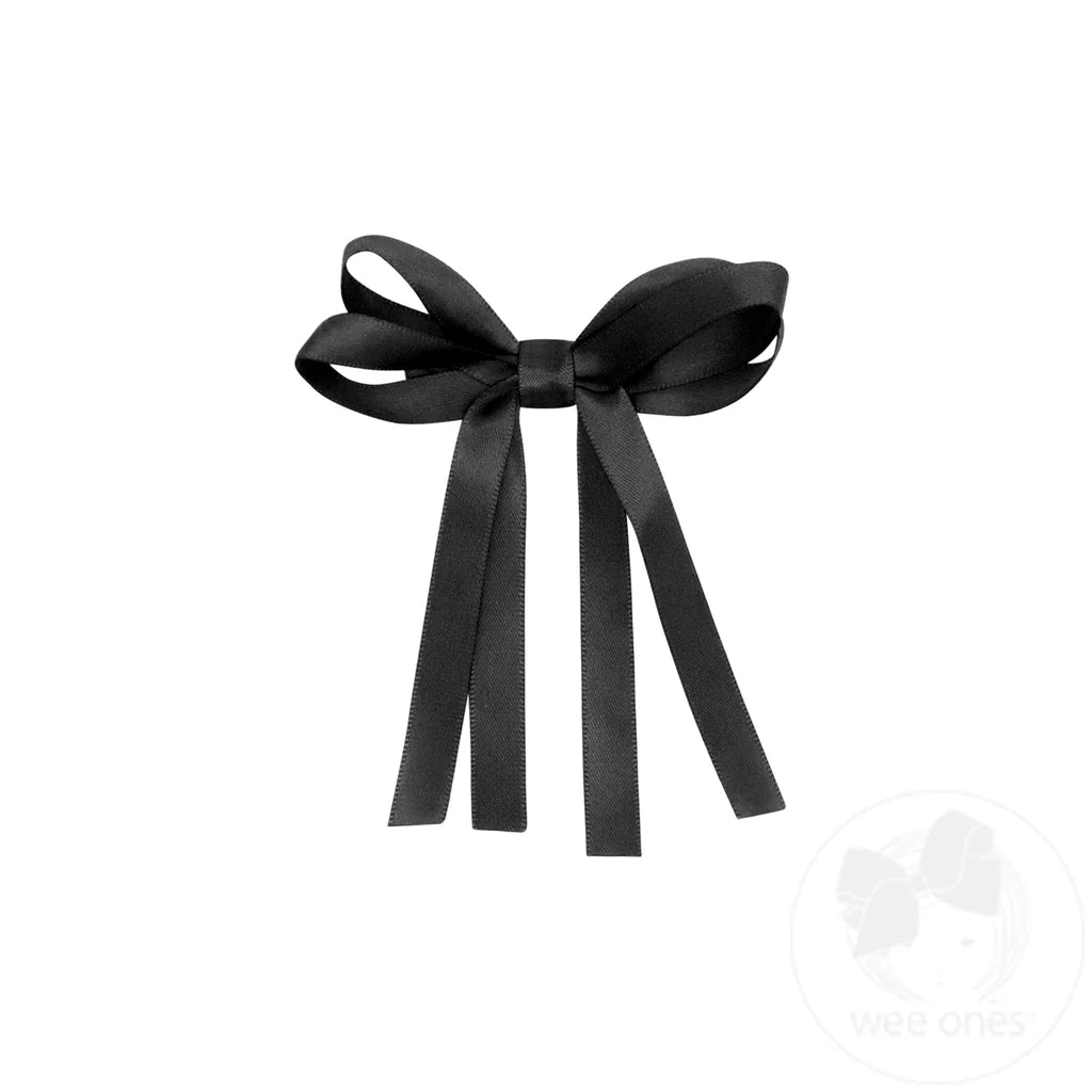 Mini Satin Double Loop Streamer Bow