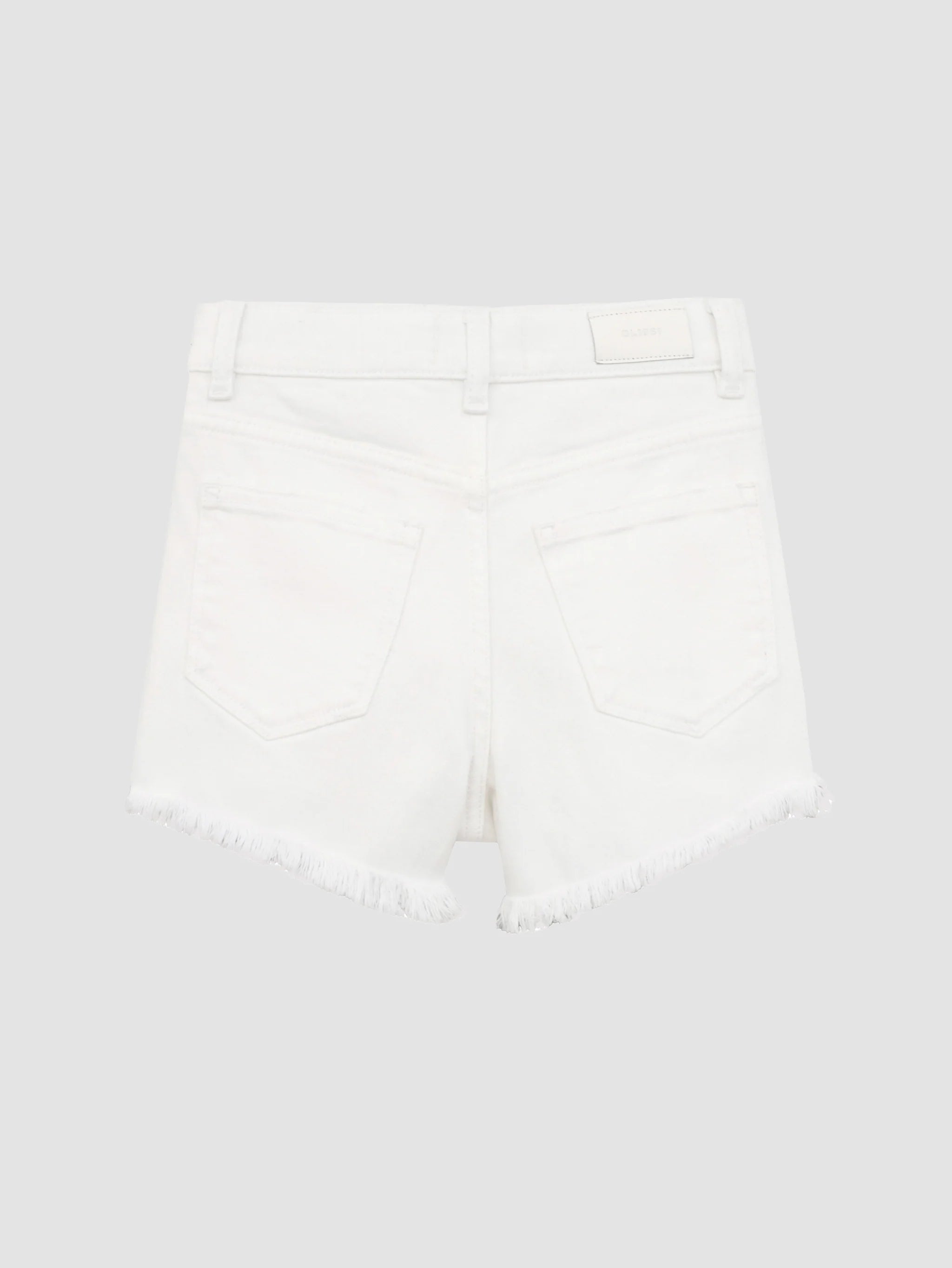 Lucy Shorts High Rise Cut Off- White Frayed