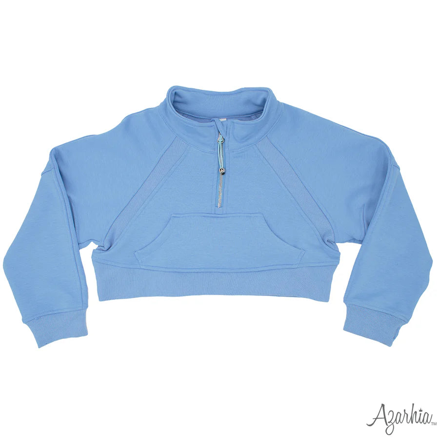 Cropped Quarter Zip Sweatshirt