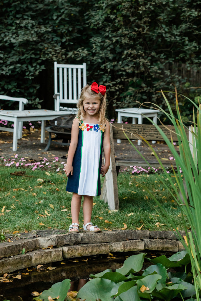 Knit Dress with Flowers (C5193)