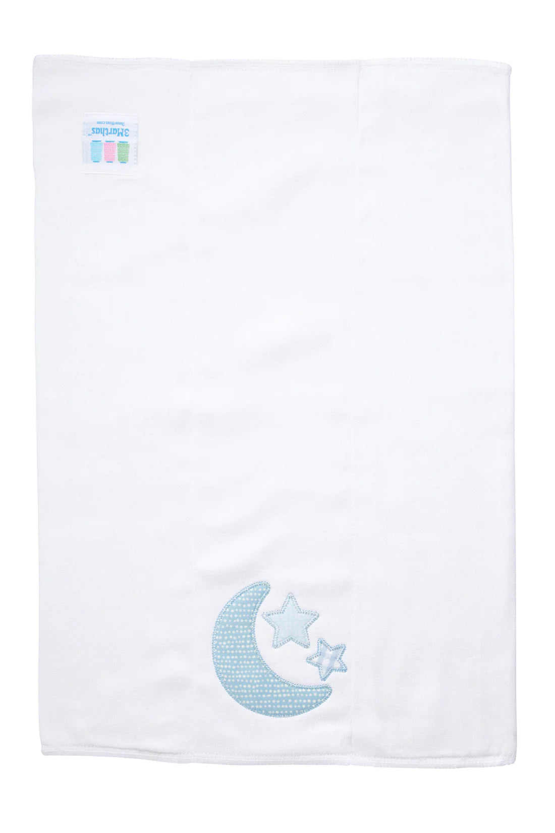 Lullaby Applique Burp, Blue