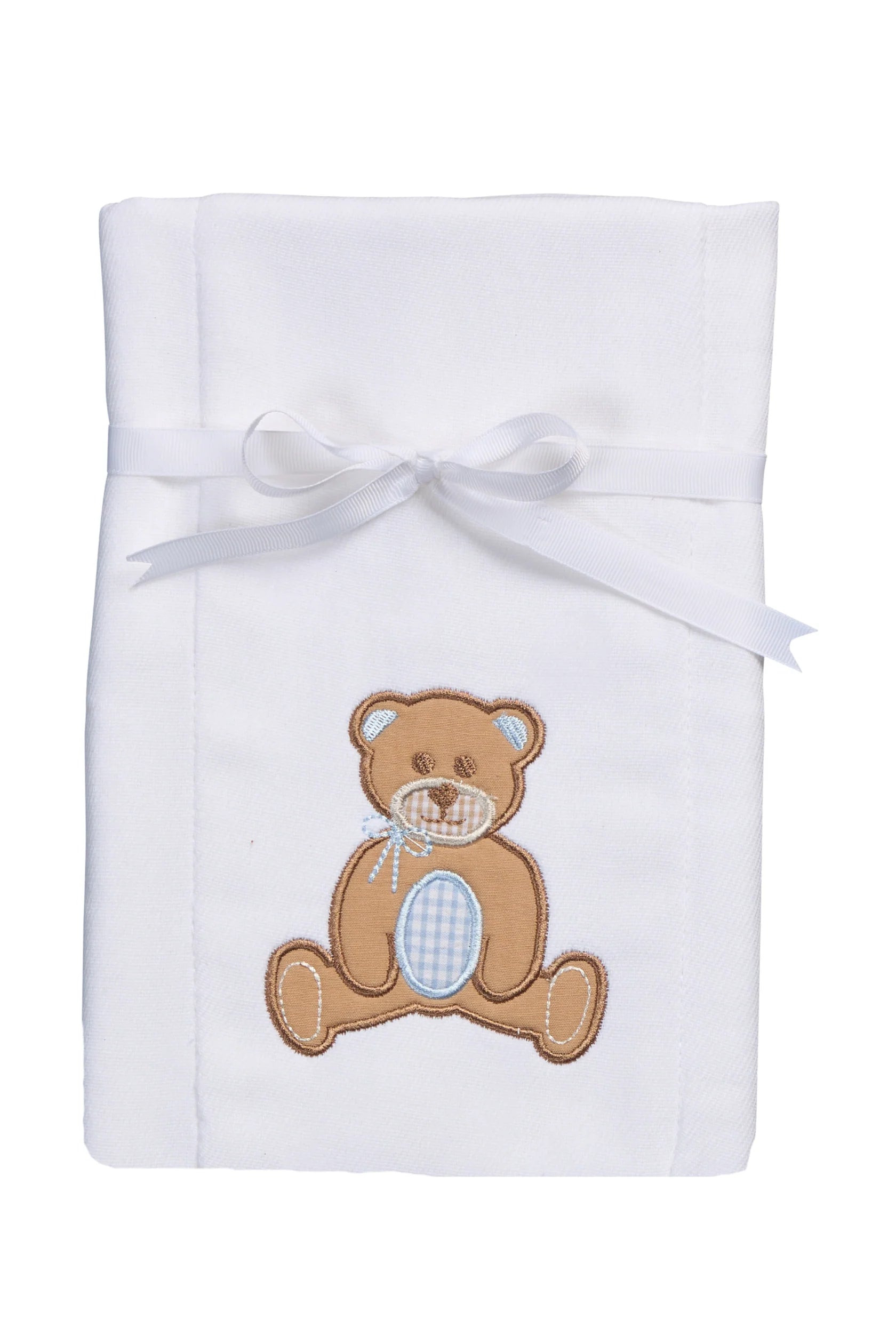 Teddy Bear Applique Burp Cloth