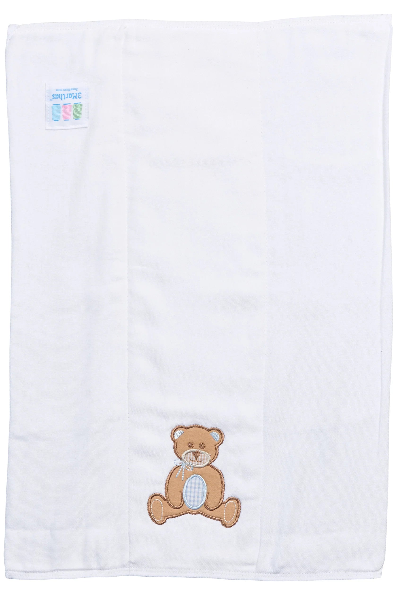 Teddy Bear Applique Burp Cloth