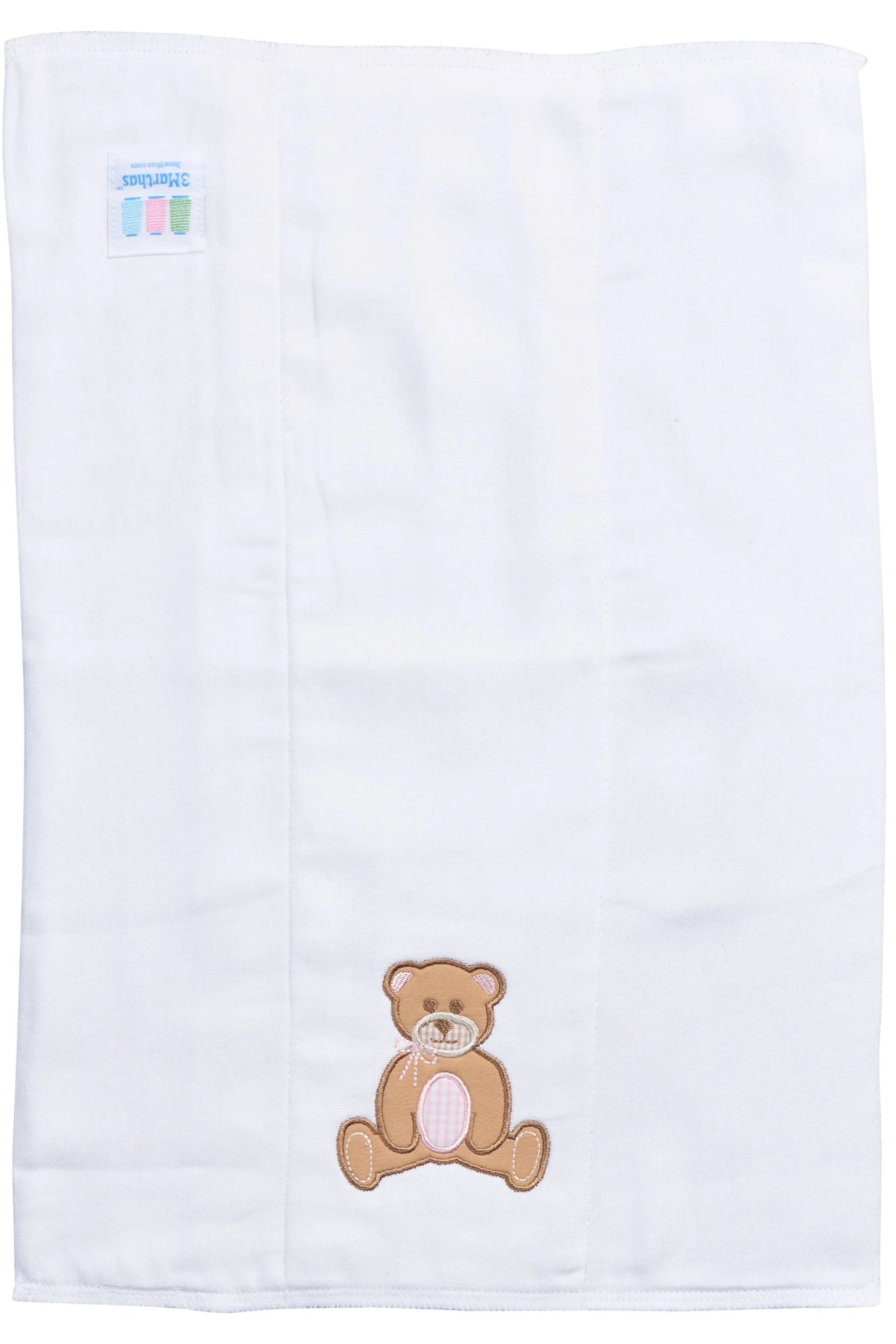 Teddy Bear Applique Burp Cloth