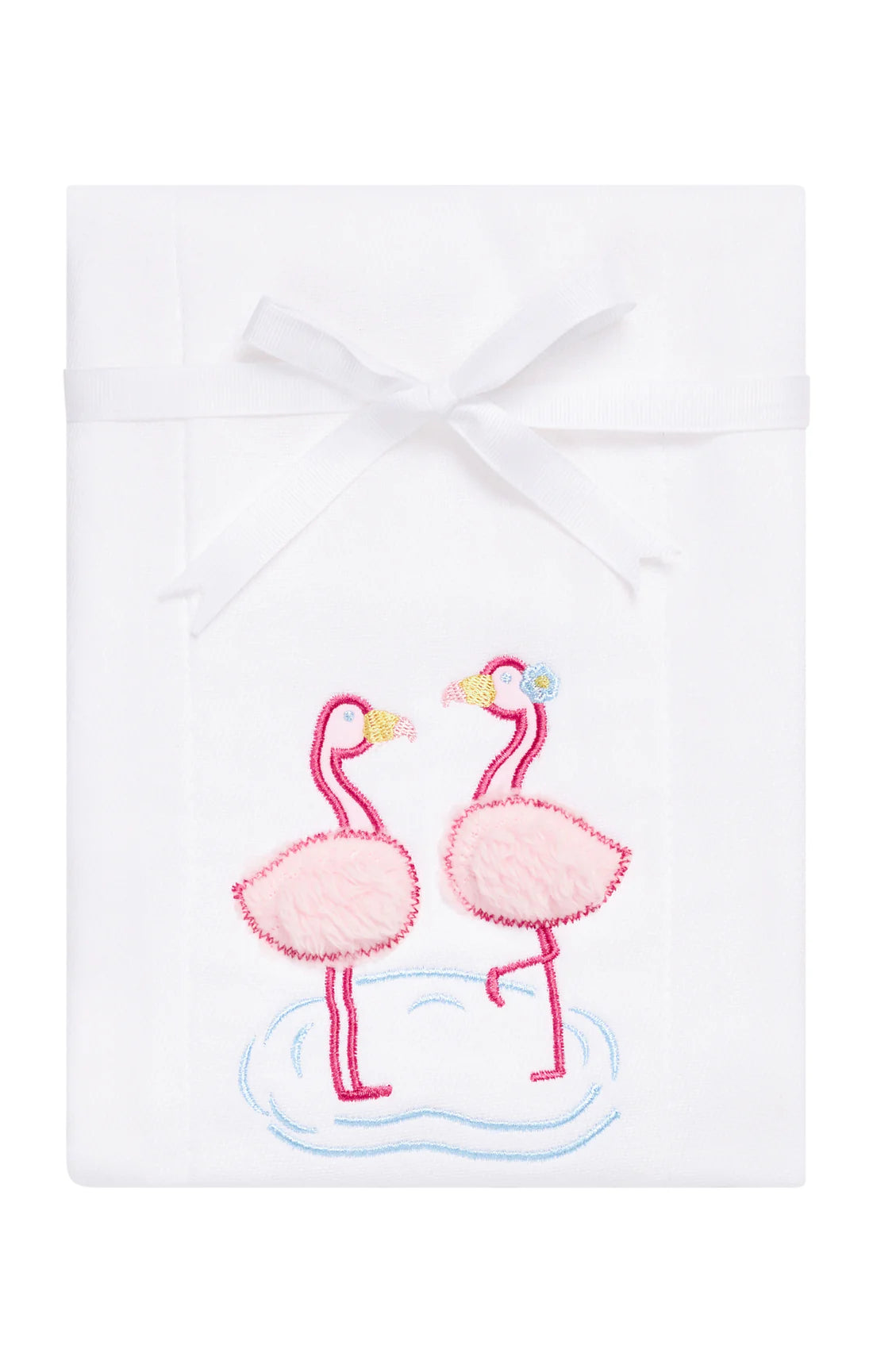 Flamingo Applique Burp Cloth