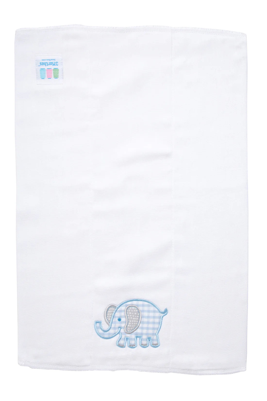 Elephant Applique Burp Cloth
