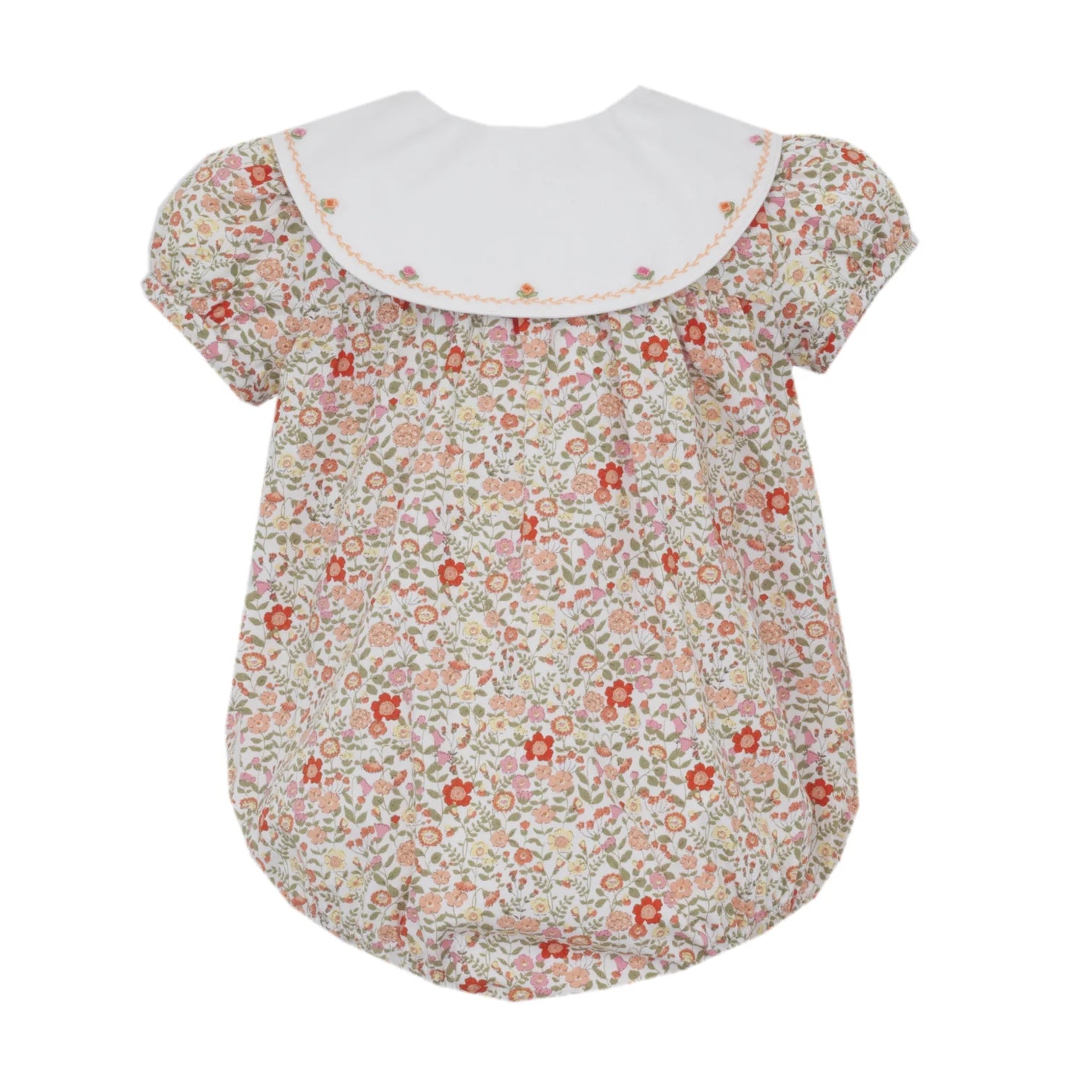 Orange Liberty Print Floral Bubble