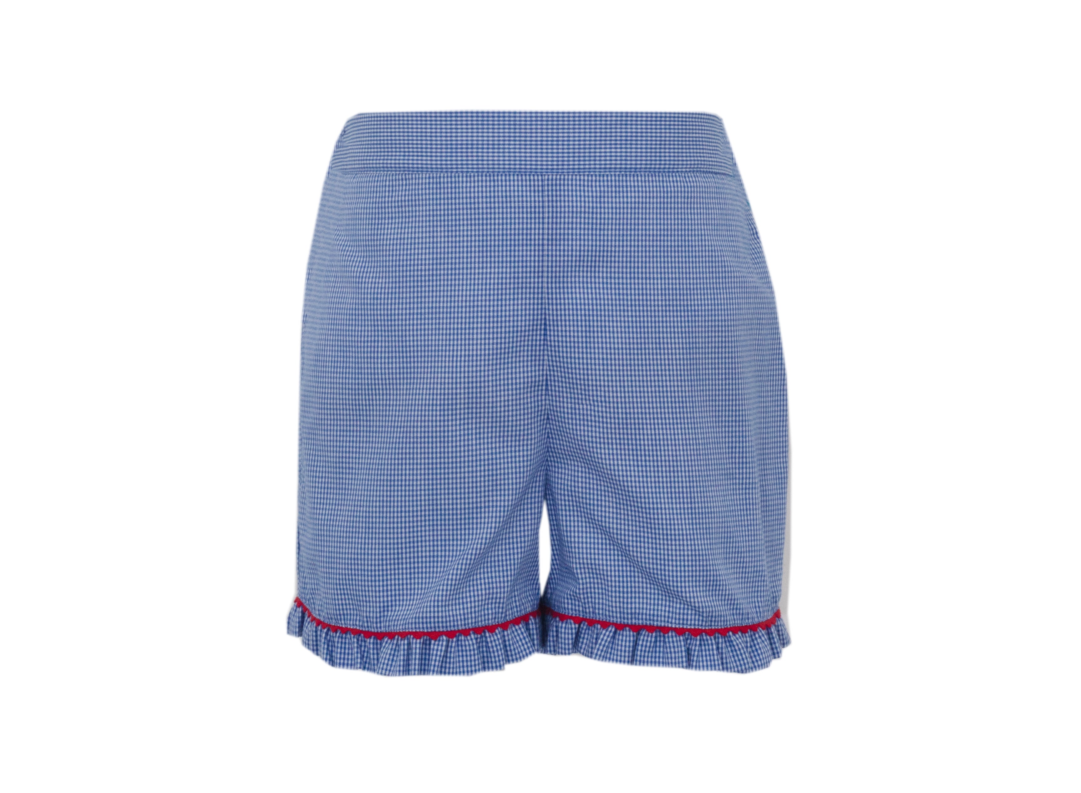 Girl's Royal Blue Gingham T-Shirt Set