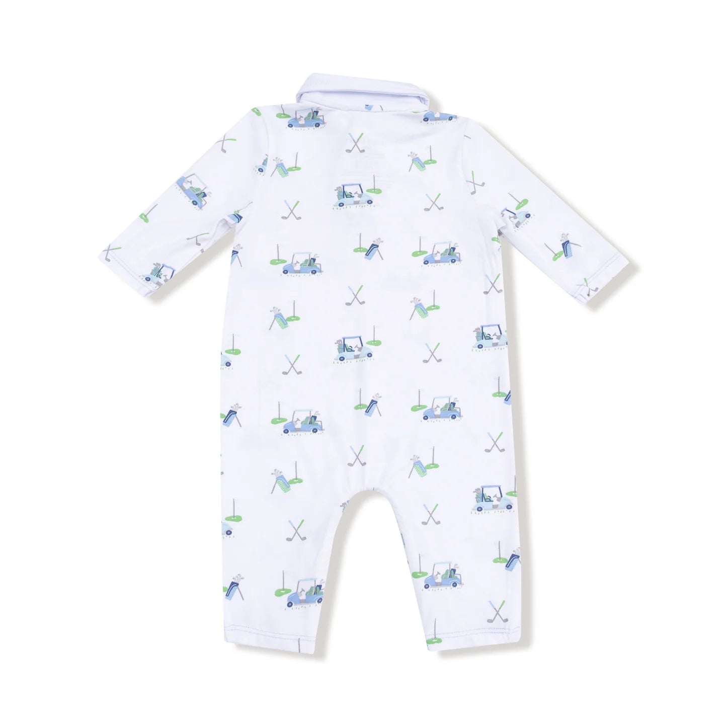 Baby Blue Golf Carts Polo Romper